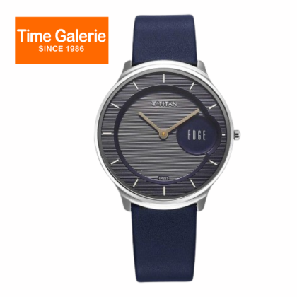 Titan Edge Murals 1843SL03 Blue Dial Leather Strap Analog Men Watch Titan Edge Murals 1843SL03 Blue Dial Leather Strap Analog Men Watch