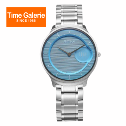 Titan Edge Murals 1843SM04 Blue Dial Stainless Steel Strap Analog Men Watch Titan Edge Murals 1843SM04 Blue Dial Stainless Steel Strap Analog Men Watch
