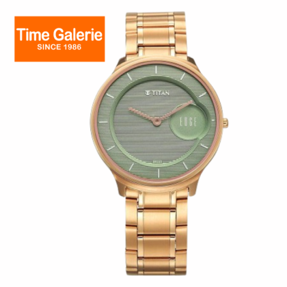 Titan Edge Murals 1843WM02 Green Dial Stainless Steel Strap Analog Men Watch Titan Edge Murals 1843WM02 Green Dial Stainless Steel Strap Analog Men Watch