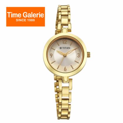 Titan Karishma 2598YM05 Gold Dial Stainless Steel Strap Quartz Analog Women Watch Titan Karishma 2598YM05 Gold Dial Stainless Steel Strap Quartz Analog Women Watch