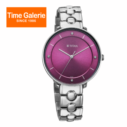 Titan Workwear 2651SM09 Maroon Dial Stainless Steel Strap Quartz Analog Women Watch Titan Workwear 2651SM09 Maroon Dial Stainless Steel Strap Quartz Analog Women Watch