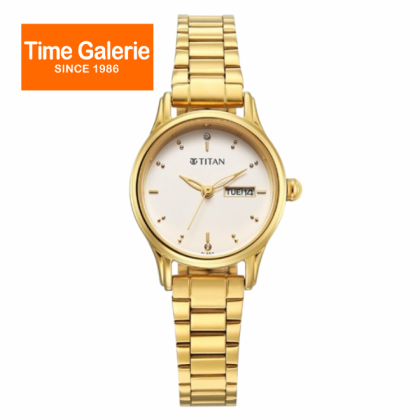 Titan Lagan 2656YM02 Gold Dial Stainless Steel Strap Quartz Analog Women Watch Titan Lagan 2656YM02 Gold Dial Stainless Steel Strap Quartz Analog Women Watch