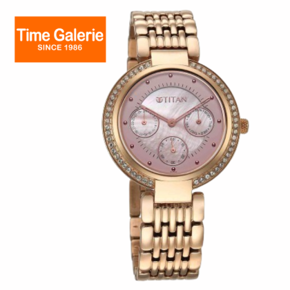 Titan Eternal 95187WM01 Pink Dial Metal Strap Quartz Analog Women Watch Titan Eternal 95187WM01 Pink Dial Metal Strap Quartz Analog Women Watch
