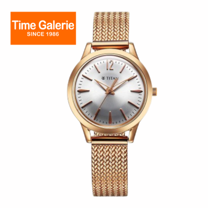 Titan Timeless Urban 95287WM01 Silver Dial Metal Strap Quartz Analog Women Watch Titan Timeless Urban 95287WM01 Silver Dial Metal Strap Quartz Analog Women Watch