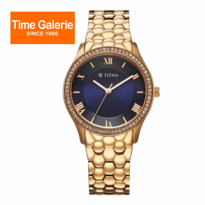 Titan Glamour 95373WM01 Blue Dial Stainless Steel Strap Quartz Analog Women Watch Titan Glamour 95373WM01 Blue Dial Stainless Steel Strap Quartz Analog Women Watch