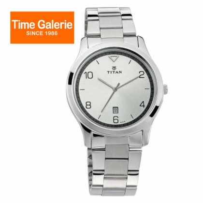 Titan Workwear 1770SM01 White Dial Stainless Steel Strap Analog Men Watch