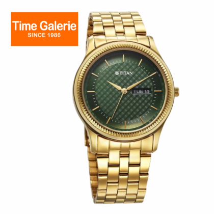 Titan Karishma 1824YM02 Green Dial Stainless Steel Strap Analog Men Watch Titan Karishma 1824YM02 Green Dial Stainless Steel Strap Analog Men Watch