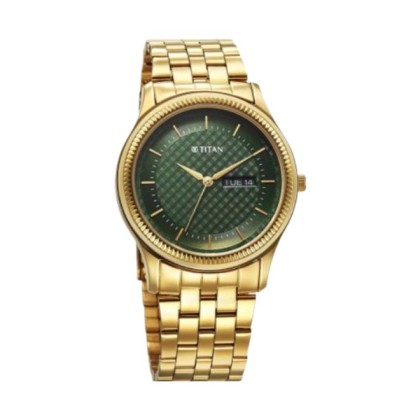 Titan Karishma 1824YM02 Green Dial Stainless Steel Strap Analog Men Watch Titan Karishma 1824YM02 Green Dial Stainless Steel Strap Analog Men Watch