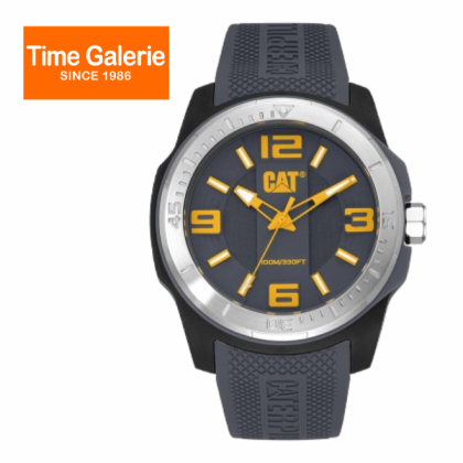 CAT GRIDLOCK LX-151-25-537 Grey Silicone Band 10ATM 47MM Analog Watch
