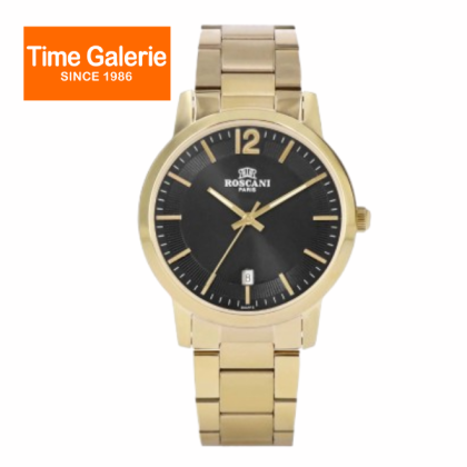 ROSCANI ROSW4605L3 Black Dial Gold Stainless Steel Strap Analog Women Watch ROSCANI ROSW4605L3 Black Dial Gold Stainless Steel Strap Analog Women Watch