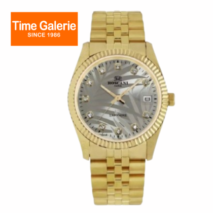 ROSCANI ROSW497596 35MM 3ATM GOLD STAINLESS STEEL STRAP ANALOG MEN WATCH