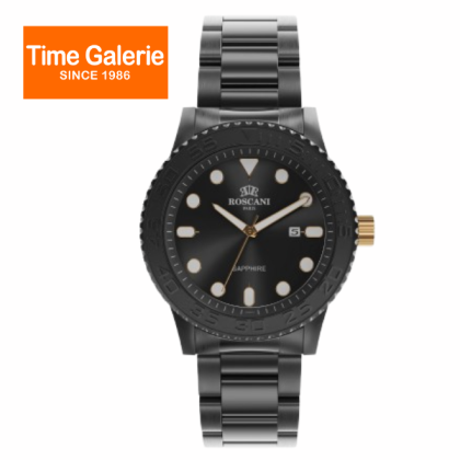 Roscani ROSW4493K3 Black Stainless Steel Strap 44mm Analog Quartz Men Watch Roscani ROSW4493K3 Black Stainless Steel Strap 44mm Analog Quartz Men Watch