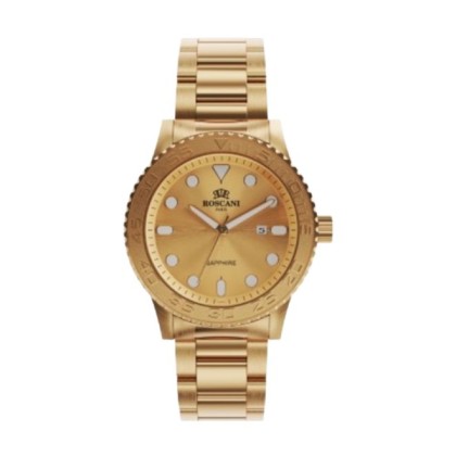 Roscani ROSW4495K1 Gold Stainless Steel Strap 44mm Analog Quartz Men Watch