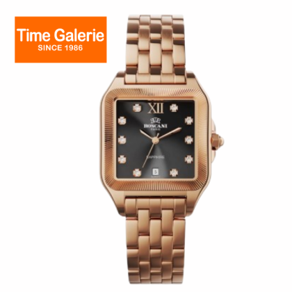 Roscani ROSW4644G3 Black Dial 29x29mm Rose Gold Stainless Steel Strap 5ATM Analog Women Watch Roscani ROSW4644G3 Black Dial 29x29mm Rose Gold Stainless Steel Strap 5ATM Analog Women Watch