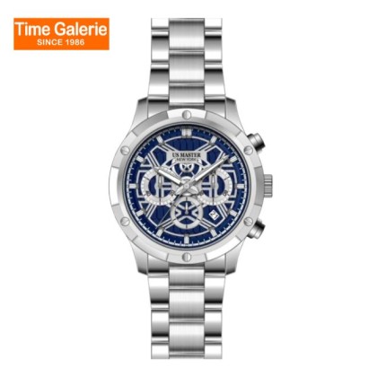 U.S Master Polo Club USM-EK05-SL-BU Butterfly Clasp & Metal Bracelet Men Watch U.S Master Polo Club USM-EK05-SL-BU Butterfly Clasp & Metal Bracelet Men Watch