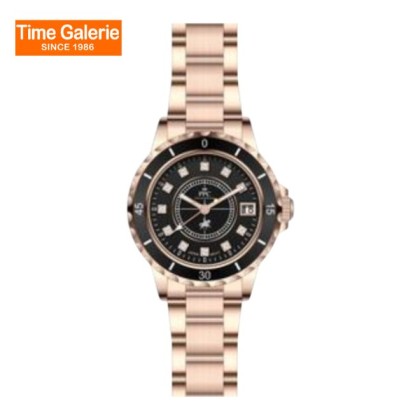 Paris Polo Club PPC-EJ07-RG-BK Elegant Ceramic Bezel Women Watch Paris Polo Club PPC-EJ07-RG-BK Elegant Ceramic Bezel Women Watch