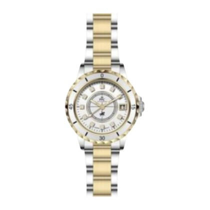 Paris Polo Club PPC-EJ07-SG-WE Elegant Ceramic Bezel Women Watch
