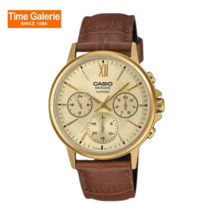 Casio BMS-300GL-5AV Genuine Leather Brown Strap Men Watch Casio BMS-300GL-5AV Genuine Leather Brown Strap Men Watch
