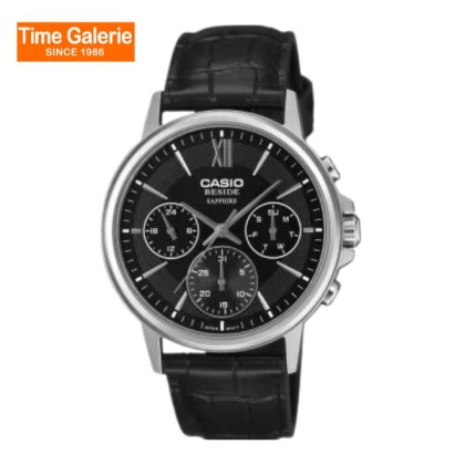 Casio BMS-300L-1AV Genuine Leather Black Strap Men Watch Casio BMS-300L-1AV Genuine Leather Black Strap Men Watch