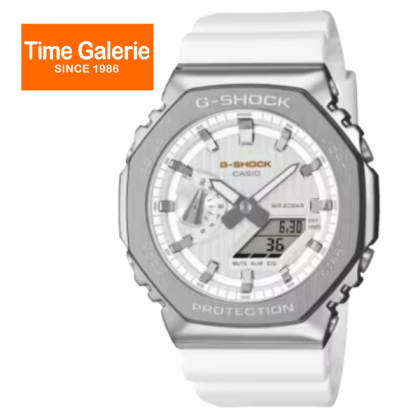 CASIO G-SHOCK GM-2110SH-7A G-STEEL SEASONAL COLLECTION 2025 WHITE SILICONE STRAP MEN WATCH CASIO G-SHOCK GM-2110SH-7A G-STEEL SEASONAL COLLECTION 2025 WHITE SILICONE STRAP MEN WATCH