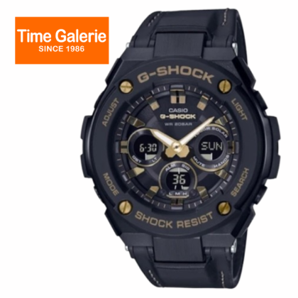 CASIO G-SHOCK GST-S300GL-1A BLACK LEATHER STRAP ANALOG-DIGITAL MEN WATCH CASIO G-SHOCK GST-S300GL-1A BLACK LEATHER STRAP ANALOG-DIGITAL MEN WATCH