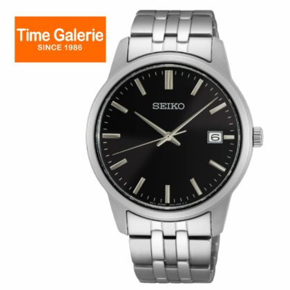 SEIKO SUR401P1 DATE FUNCTION BLACK DIAL STAINLESS STEEL ANALOG MEN WATCH SEIKO SUR401P1 DATE FUNCTION BLACK DIAL STAINLESS STEEL ANALOG MEN WATCH