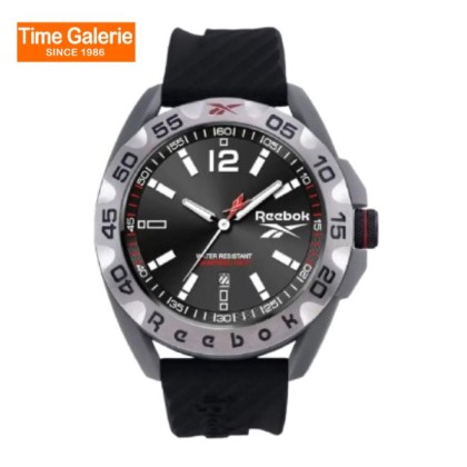 Reebok RV-EMB-G3-PAIB-BW Black Silicone Strap Men Watch