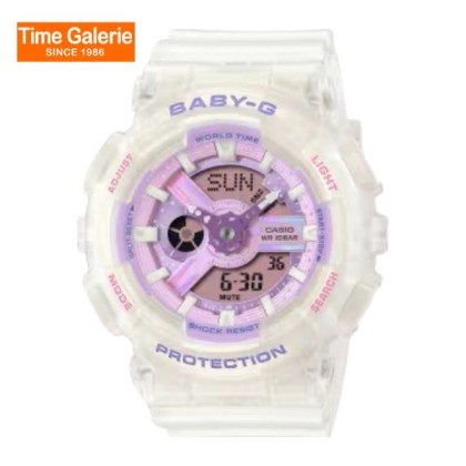 Casio Baby-G BA-110PS-7A White Resin Band Women Watch Casio Baby-G BA-110PS-7A White Resin Band Women Watch