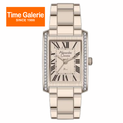 Alexandre Christie ALCW2C03LHBRGRGIV Rose Gold Dial Stainless Steel Strap Analog Women Watch
