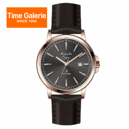 Alexandre Christie ALCW1014MDLRGDG Black Dial Black Leather Strap Analog Men Watch Alexandre Christie ALCW1014MDLRGDG Black Dial Black Leather Strap Analog Men Watch