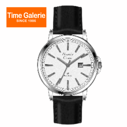 Alexandre Christie ALCW1014LDLSSSL White Dial Black Leather Strap Analog Women Watch