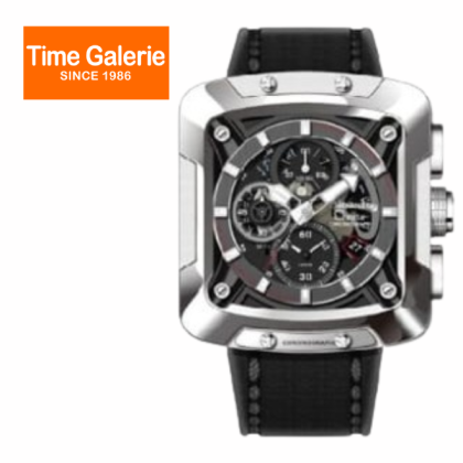 Alexandre Christie ALCW3030GCLSSBA Silver Case Black Leather Strap Analog Men Watch Alexandre Christie ALCW3030GCLSSBA Silver Case Black Leather Strap Analog Men Watch