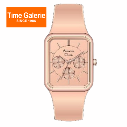 Alexandre Christie ALCW2744BFRRGRG Pink Silicone Strap Analog Women Watch Alexandre Christie ALCW2744BFRRGRG Pink Silicone Strap Analog Women Watch