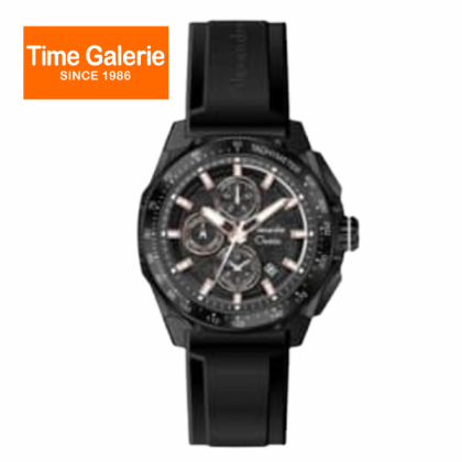 Alexandre Christie ALCW6688MCRIPBARG Black Dial Silicone Strap Analog Men Watch Alexandre Christie ALCW6688MCRIPBARG Black Dial Silicone Strap Analog Men Watch