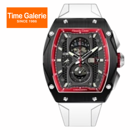 Alexandre Christie ALCW6608MCRTBBARESL White Rubber Strap Analog Men Watch Alexandre Christie ALCW6608MCRTBBARESL White Rubber Strap Analog Men Watch