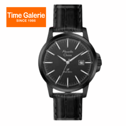 Alexandre Christie ALCW1008MDLIPBA Black Dial Black Case Leather Strap Analog Men Watch Alexandre Christie ALCW1008MDLIPBA Black Dial Black Case Leather Strap Analog Men Watch