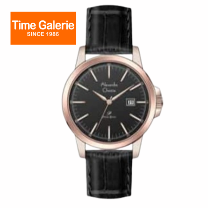Alexandre Christie ALCW1008MDLRGBA Black Dial Rose Gold Case Leather Strap Analog Men Watch Alexandre Christie ALCW1008MDLRGBA Black Dial Rose Gold Case Leather Strap Analog Men Watch