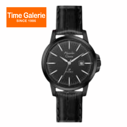 Alexandre Christie ALCW1008LDLIPBA Black Dial Black Case Leather Strap Analog Women Watch Alexandre Christie ALCW1008LDLIPBA Black Dial Black Case Leather Strap Analog Women Watch