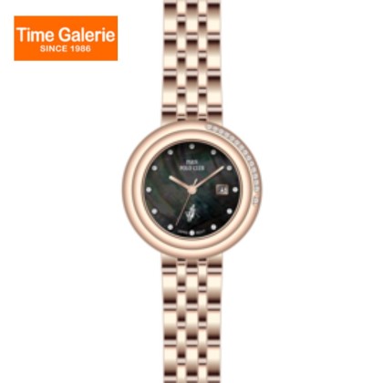 Paris Polo Club PPC-DA12-RG-BK Black Dial Bracelet Strap Women Watch Paris Polo Club PPC-DA12-RG-BK Black Dial Bracelet Strap Women Watch