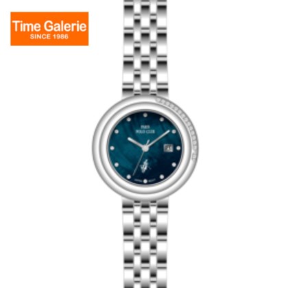 Paris Polo Club PPC-DA12-SL-BU Silver Bracelet Strap Women Watch Paris Polo Club PPC-DA12-SL-BU Silver Bracelet Strap Women Watch