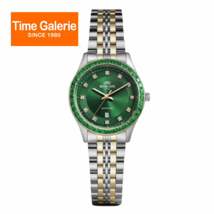 Roscani ROSWE537G7 Date Function 31MM Green Dial Silver-Gold Stainless Steel Strap Analog Women Watch Roscani ROSWE537G7 Date Function 31MM Green Dial Silver-Gold Stainless Steel Strap Analog Women Watch