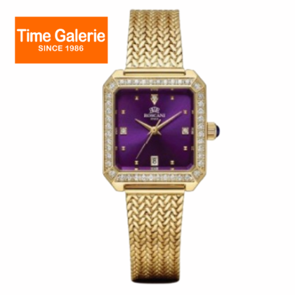 Roscani ROSWS155K2 Purple Dial Gold Stainless Steel Strap Analog Women Watch Roscani ROSWS155K2 Purple Dial Gold Stainless Steel Strap Analog Women Watch