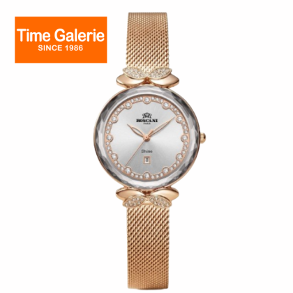 Roscani ROSWS14455 Silver Dial Rose Gold Stainless Steel Strap Analog Women Watch Roscani ROSWS14455 Silver Dial Rose Gold Stainless Steel Strap Analog Women Watch
