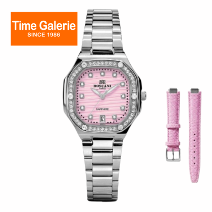 Roscani ROSWE619G2 Pink Dial 30X30MM Silver Stainless Steel Strap + Free Leather Strap Analog Women Watch Roscani ROSWE619G2 Pink Dial 30X30MM Silver Stainless Steel Strap + Free Leather Strap Analog Women Watch