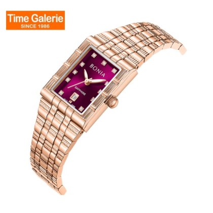 Bonia Elegance BNB10925-2567 Purple Dial Stainless Steel Women Watch