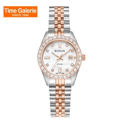 Bonia Noble Elegance BNB10553-6657S White Dial Stainless Steel Women Watch