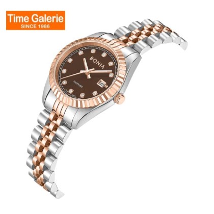 Bonia Noble Elegance BNB10550-6647 Brown Dial Stainless Steel Women Watch