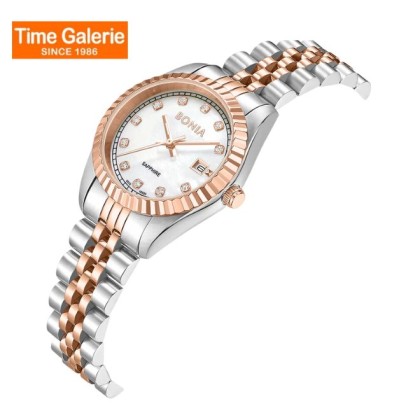 Bonia Noble Elegance BNB10550-6657 White Dial Stainless Steel Women Watch
