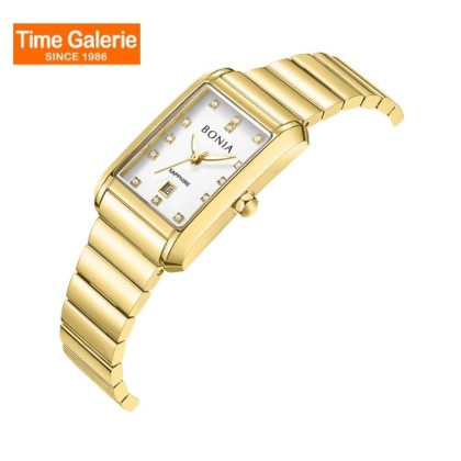 Bonia Elegance BNB10915-2217 White Dial Gold Stainless Steel Women Watch