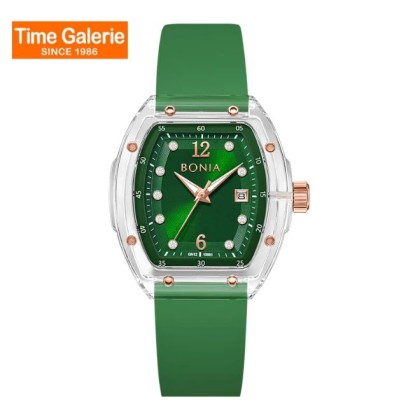 Bonia Contemporary BNB10881-2997 Green Silicone Strap Women Watch Bonia Contemporary BNB10881-2997 Green Silicone Strap Women Watch